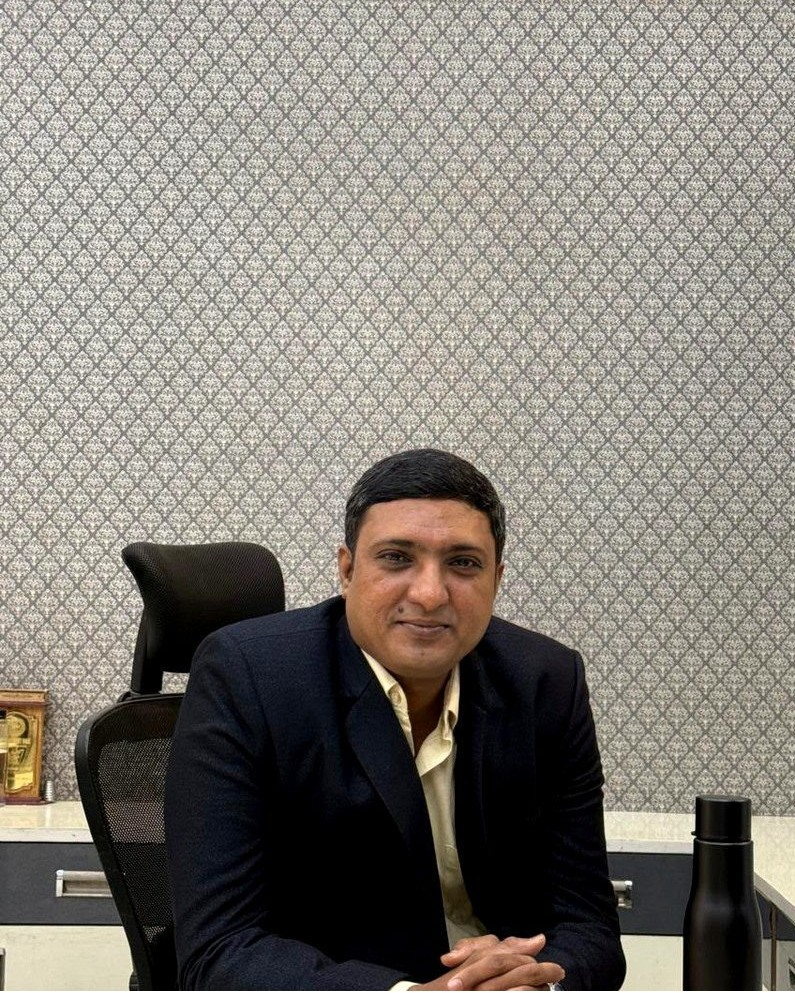 Nischay D Gaudana, founder of Shree Jee Collection, at the Royapuram office