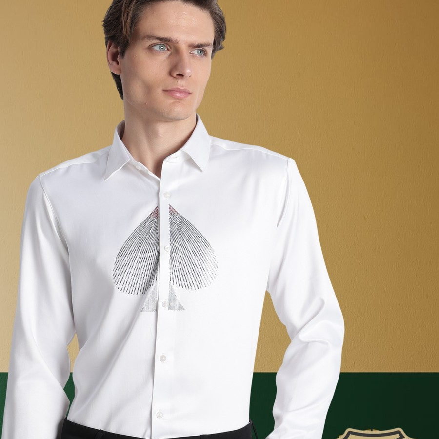 White formal shirt, close crop